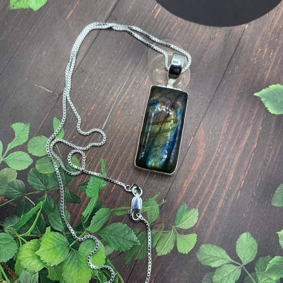 The Unbranded Brand Jewelry - Sterling Silver Labradorite Necklace